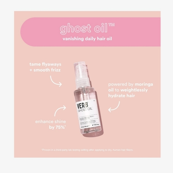 🆕️ VERB Ghost Oil Smoothing Moringa Blend Weightless & Shine Hair serum NEW - Picture 4 of 4